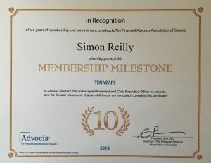 Simon Reilly - Ten Years with Advocis